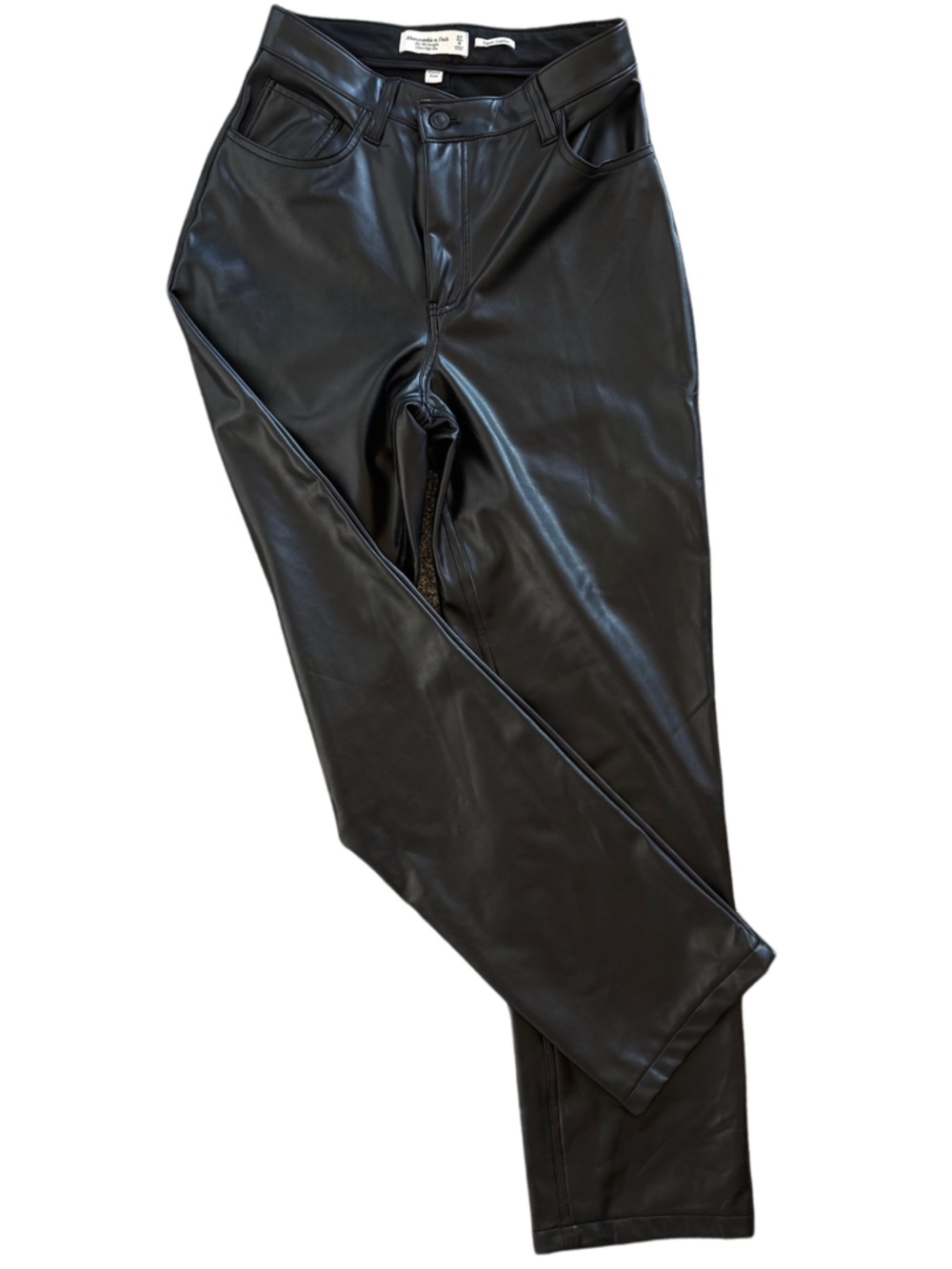 Abercrombie & Fitch Black Vegan Leather Pants